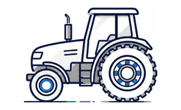 Agricultural machinery bearings icon
