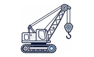 Construction machinery bearings icon