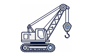 Construction machinery bearings icon