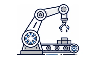 Industrial automation bearings icon