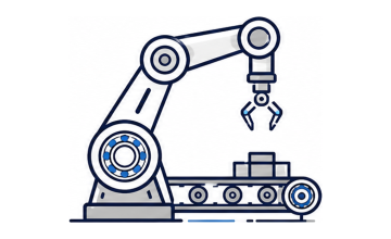 Industrial automation bearings icon